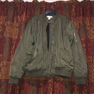 Olive Green Bomber Jacket